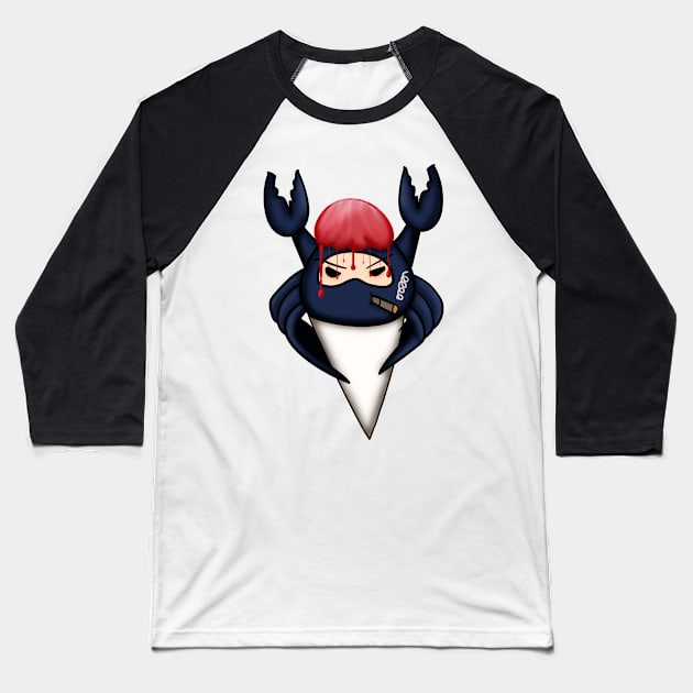 Snow Cone Spy Crab Blueberry Baseball T-Shirt by Blackmoonrose13